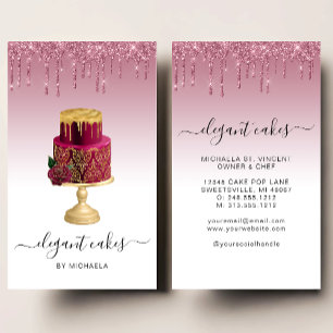 Carte De Visite Pâtisserie Goutte de Glitter Mariage Bordeaux