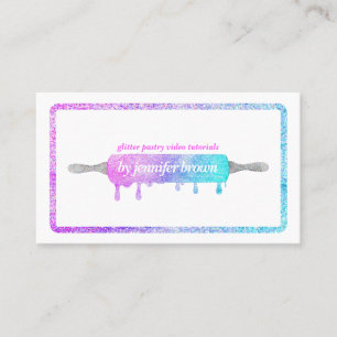 Carte De Visite Pâtisserie holographique scintillante