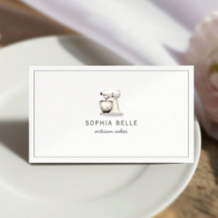 Carte De Visite Pâtisserie moderne Aquarelle Whisk Mélangeur de gâ