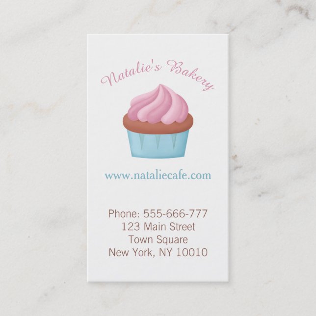 Carte De Visite Pâtisserie Pâtisserie Pink Froke (Devant)