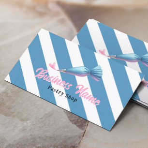 Carte De Visite Pâtisserie Sac de tuyauterie & Coeur Boulangerie B