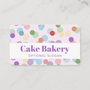 Carte De Visite Pâtissier Boulanger Modern Dots Boulangerie