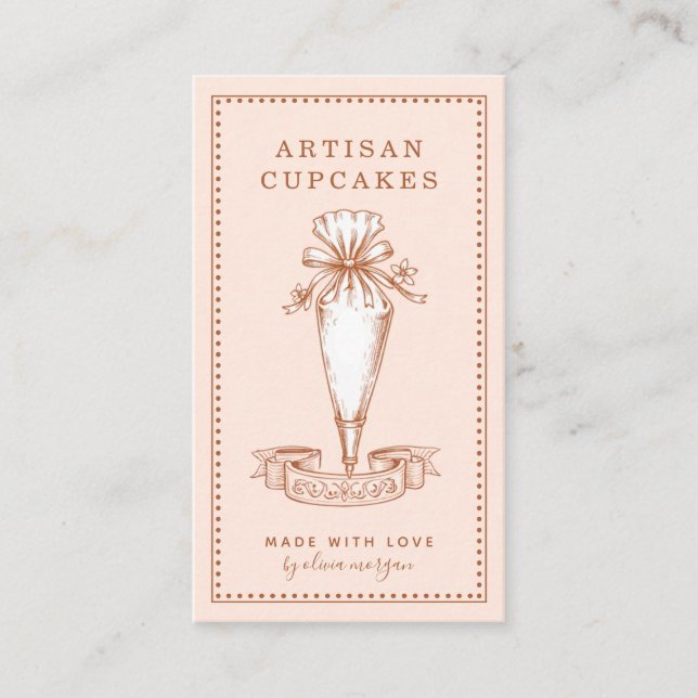 Carte De Visite Pâtissier Boulangerie Chef Pâtissier Cupcake (Devant)