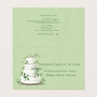 Carte De Visite Pâtissier et décorateur de gâteau de mariage
