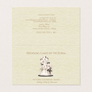 Carte De Visite Pâtissier et décorateur de gâteau de mariage