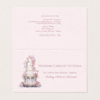 Carte De Visite Pâtissier et décorateur de gâteau de mariage