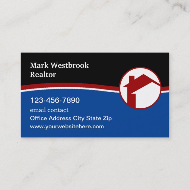 Carte De Visite Patriotic Realtor (Devant)