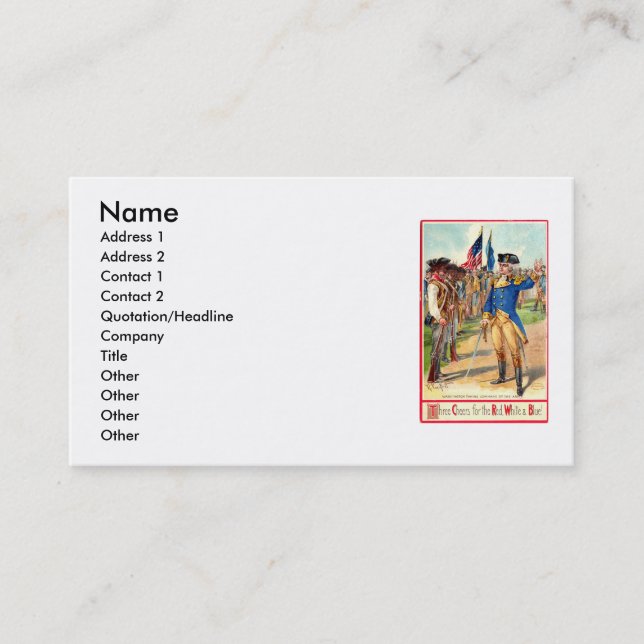 Carte de visite patriotique (Devant)