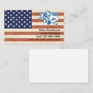 Carte De Visite Patriotique américain patriotique local rétro