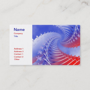 Carte de visite patriotique blanc et bleu rouge
