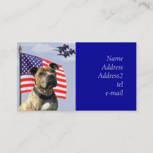 Carte de visite patriotique de Pitbull