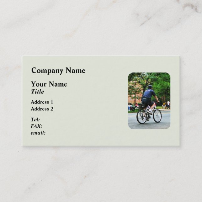 Carte De Visite Patrouille à bicyclette de la police (Devant)