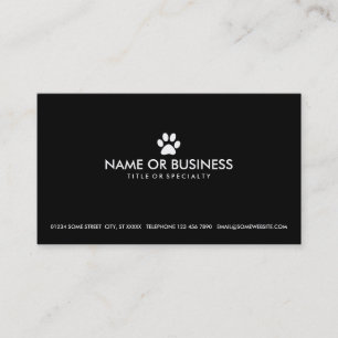 Carte De Visite patte simple d'animal familier
