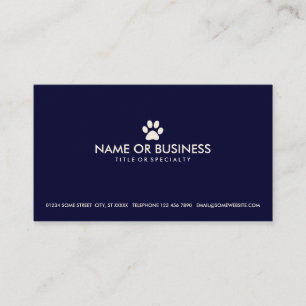 Carte De Visite patte simple d'animal familier