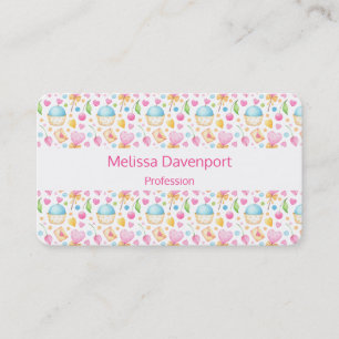 Carte De Visite Patters de Hearts and Muffins
