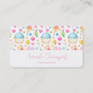 Carte De Visite Patters de Hearts and Muffins