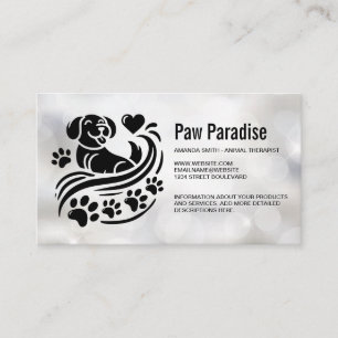 Carte De Visite Pattes de chien coeurs Boke