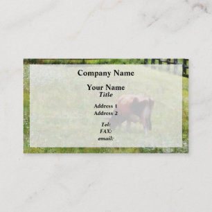 Carte De Visite Pâturage de la vache dans le pâturage