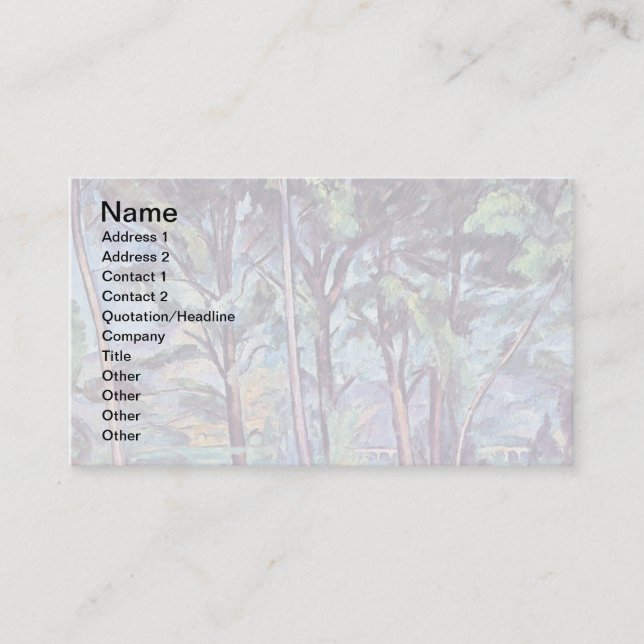 Carte De Visite Paul Cezanne - Pins Et Aqueduc (Devant)