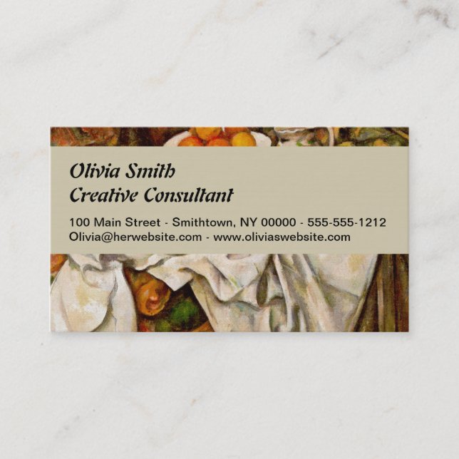 Carte De Visite Paul Cezanne Pomples Oranges Impressionnisme (Devant)