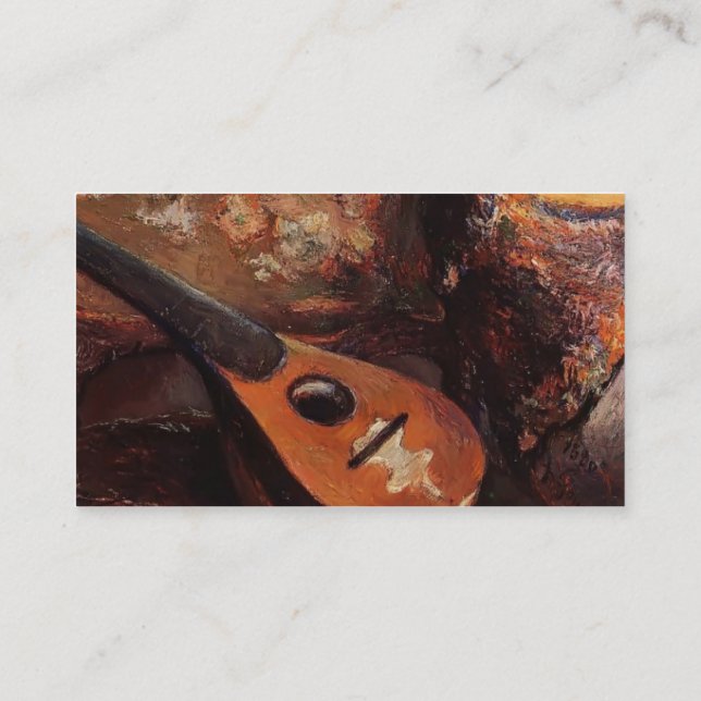 Carte De Visite Paul Gauguin- Mandolin sur une chaise (Dos)