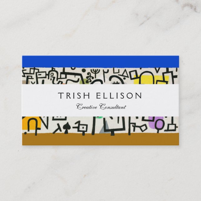 Carte De Visite Paul Klee Expressionniste Abstrait Rich Harbour (Devant)