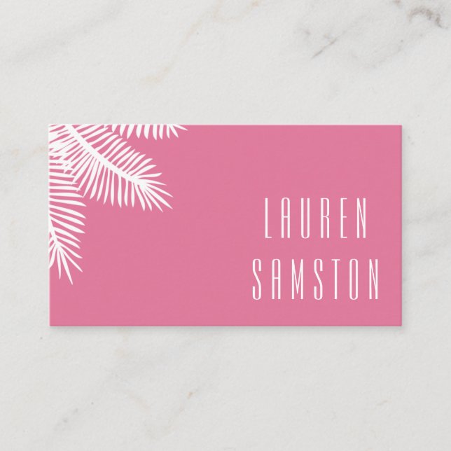 Carte de visite Paume Rose Chic (Devant)