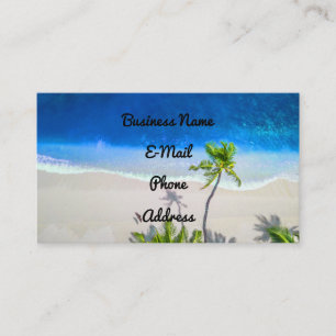 Carte De Visite Paume tropicale exotique de plage d'île