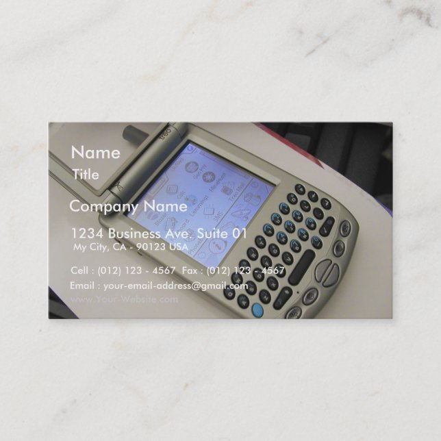 Carte De Visite Paumes de portables de Pda Handhelds (Devant)