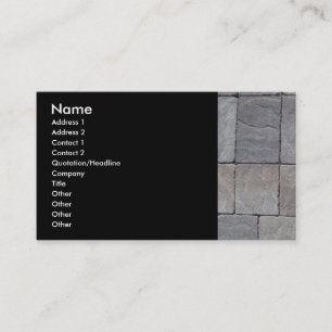 Carte De Visite Pavage des blocs