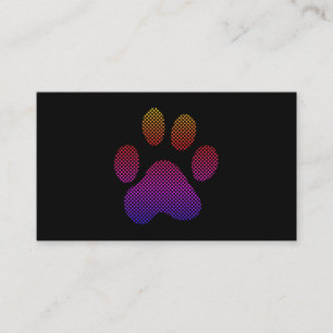 Carte De Visite Paw à demi-ton coloré