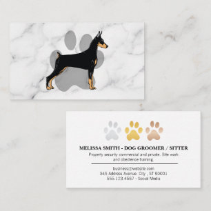 Carte De Visite Paw animal   Chien noir