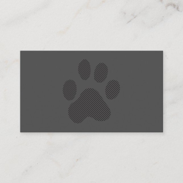 Carte De Visite Paw chien demi-ton (Devant)