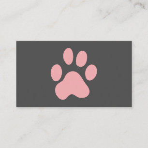 Carte De Visite Paw chien (rose)