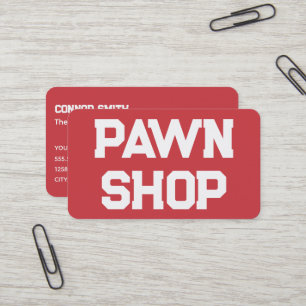 Carte De Visite Pawnbroker Pawn Shop