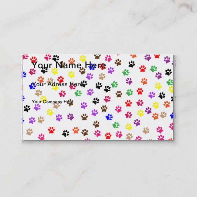 Carte de visite Paws (Devant)