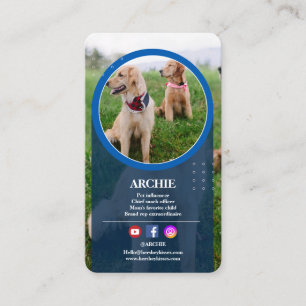 Carte De Visite Pawsomely Professional : Photo de chien sur les mé