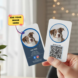 Carte De Visite Pawsomely Professional : Photo de chien sur les mé