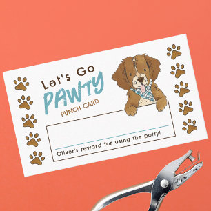 Carte De Visite Pawty Potty Training Rewards Punch Card