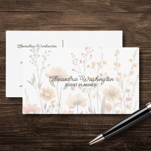 Carte De Visite Pays Fleurs sauvages avec code QR