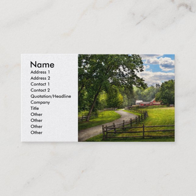 Carte De Visite Pays - le pâturage (Devant)