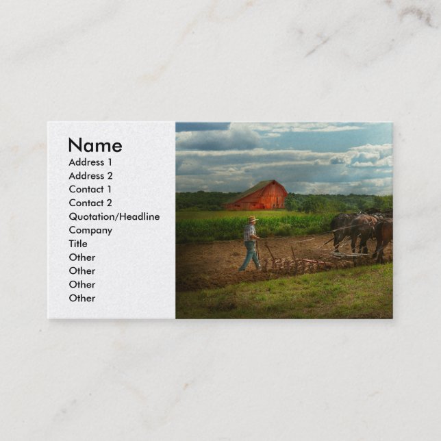 Carte De Visite Pays - Ringos, NJ - Préparation des cultures (Devant)