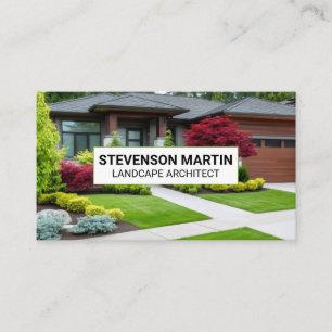 Carte De Visite Paysage bien entretenu Maison de devant résident