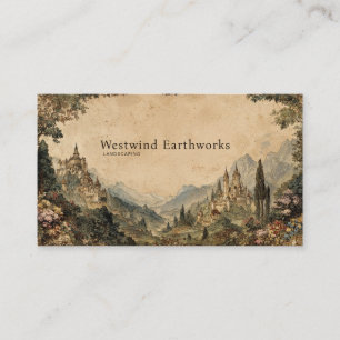 Carte De Visite Paysage de Château de Conte de Fées de Livre Ancie
