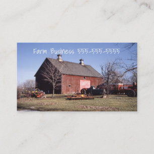 Carte De Visite Paysage de ferme d'équipement d'agriculteur de
