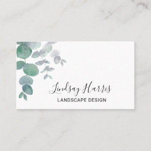 Carte De Visite Paysage Design Vert