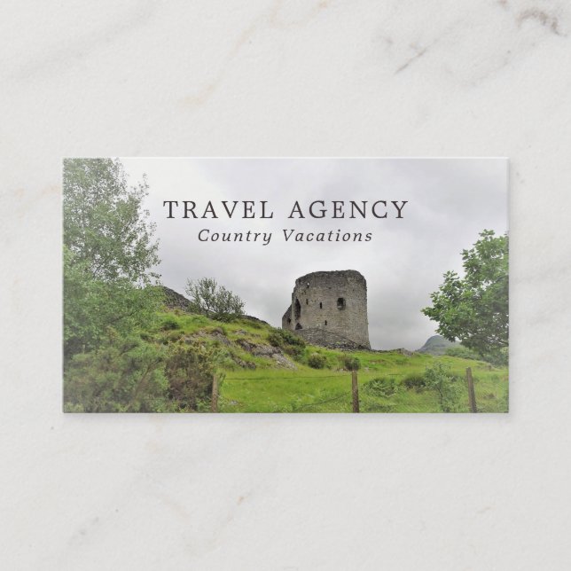 Carte De Visite Paysage du château, agent de voyage (Devant)