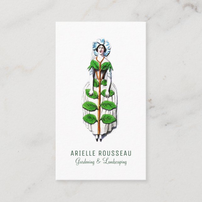 Carte De Visite Paysage du jardin | Garden Maiden (Devant)