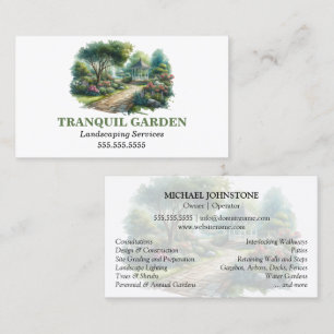 Carte De Visite Paysage Jardin Garde légale Serre