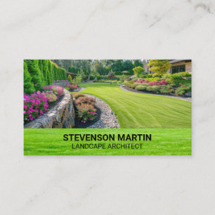 Carte De Visite Paysage Jardin House pelouse